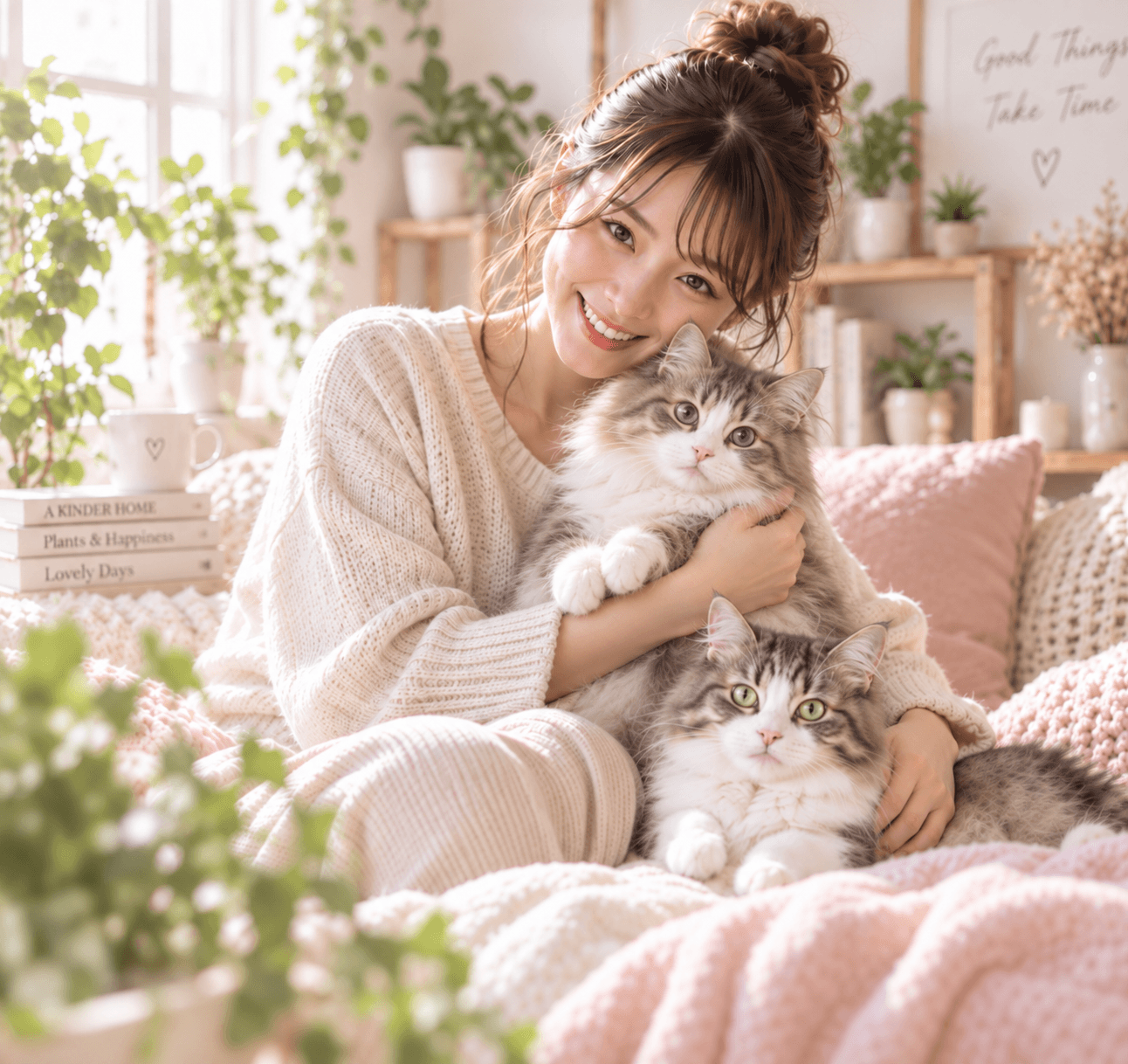 代表シッターのゆいと犬と猫